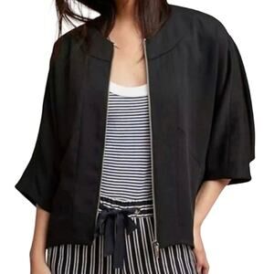 CARTONNIER ANTHRO Women's Jaye Oversized Dolman Sleeve Zip Front Jacket Small